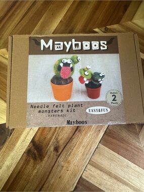Needle Felt Plant Monsters Kit - Green Craft Toy